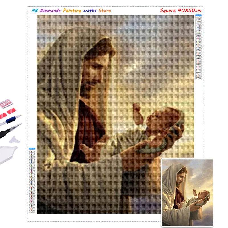 Diy Diamond Painting Jesus Photos Home Decor 5D Full Square/Round Diamont Embroidery Religion Cross Stitch Mosaic Handmade Gifts 