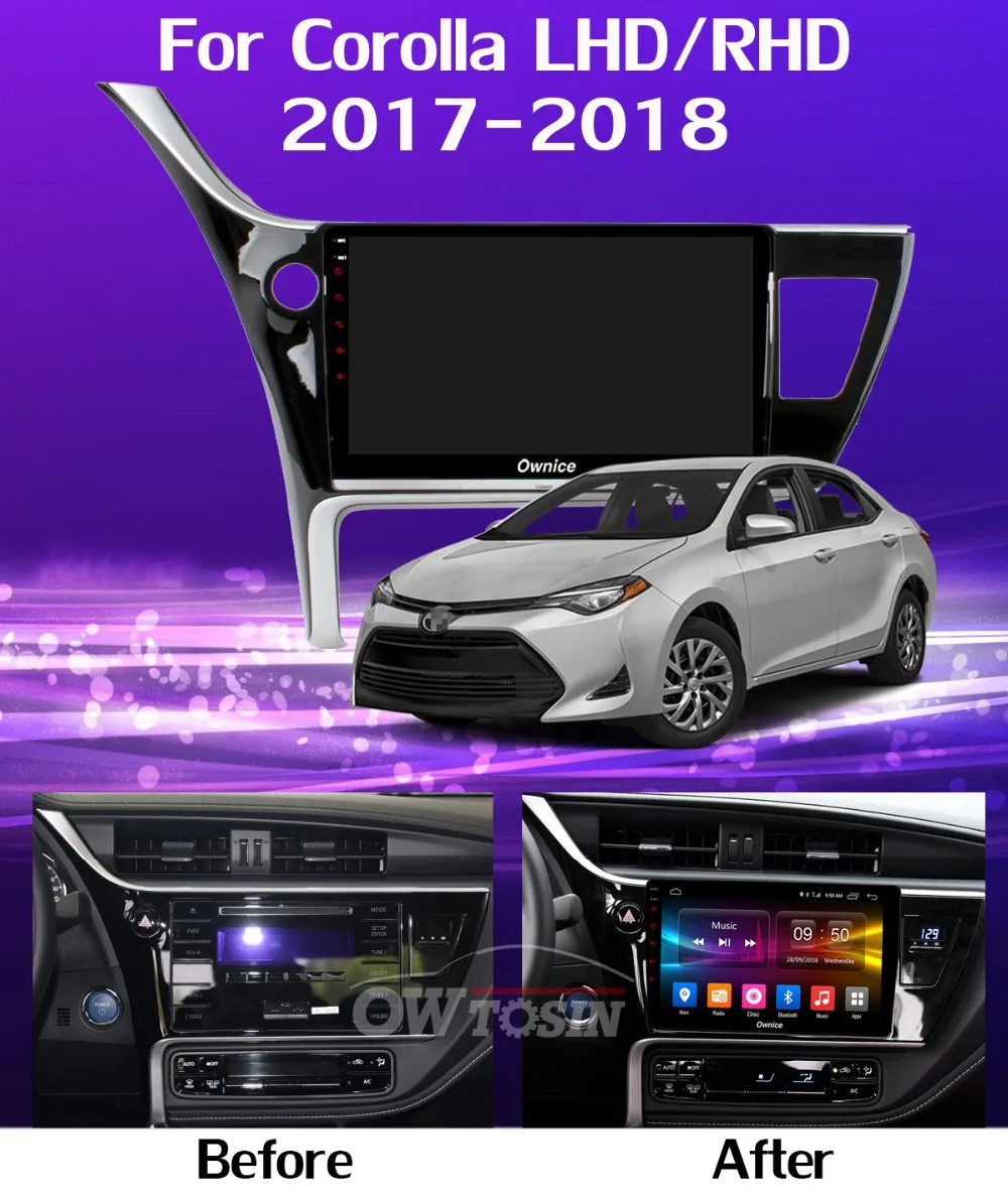 Top 360° Panoramic Camera 4G SIM Android 9.0 8Core 4G+64G GPS Radio DSP CarPlay Car Multimedia Player for Toyota Corolla 2017-2018 7