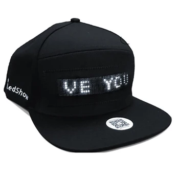 

Hip Hop Hats for Men Women Bluetooth LED Hat Adjustable Programmable Message Display Board Baseball Hip Hop Golf Cap Party