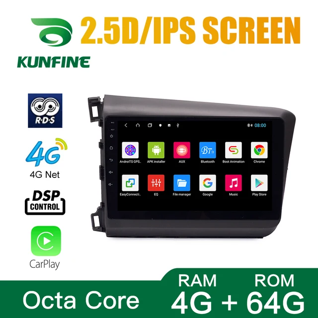 $US $63.25  Octa Core Android 8.1 Car DVD GPS Navigation Player Deckless Car Stereo for Honda Civic 2012-2015 R