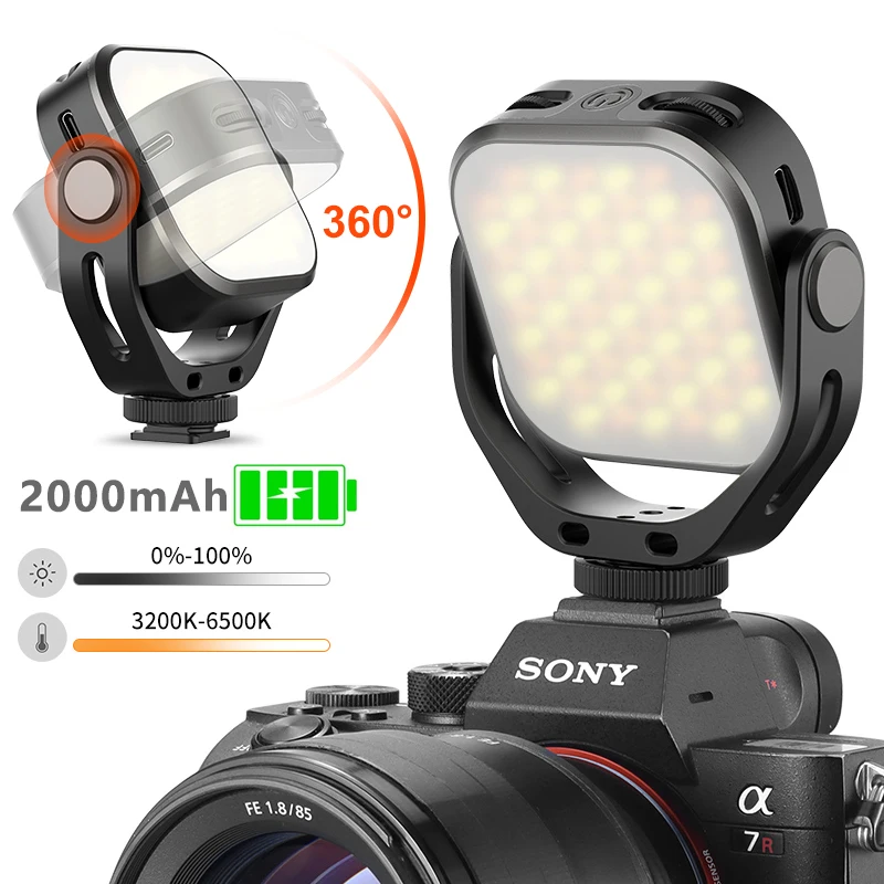 VIJIM VL66 3200k 6500k светодиодный светильник для видеосъемки на 360 ° вращающийся