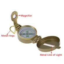 Аутентичный компасный металлический ленточный набор линейки увеличительный стеклянный талреп 1 шт. принадлежности для кемпинга компас призматический Прицельный военный