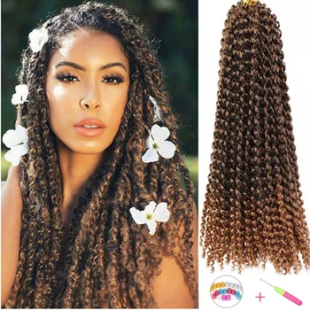 

Crochet Braid Hair For Braiding Synthetic Hair Extension Passion Twist Long Water Wave Bohemian Curly Crochet Hair