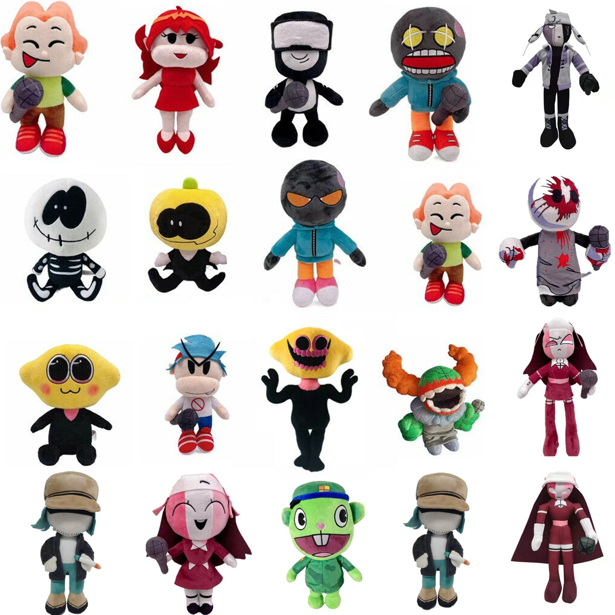 Youtube Friday Night Funkin Plush Toy Soft Doll Girlfriend Pico Whitty Monster Skid Pump Tricky The Clown Christmas Kids Gifts Movies Tv Aliexpress