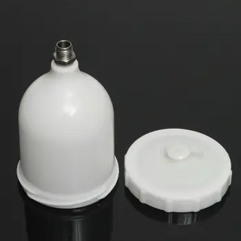 

18*11cm Sprayer Tool Pot 600ML Paint Cup Replace For Devilbiss / TEKNA Pro Pri White Rubber Car Replacement Accessories