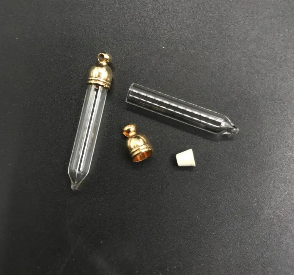 1/3/5/10pcs bullet shape glass vial pendant glass pendant wishing glass bottle locket necklace pendant name on rice bottle jar 4