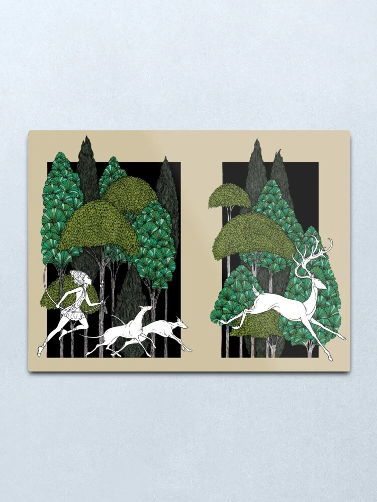 Artemis and the Hunt металлический Печатный жестяной знак домашний Настенный декор