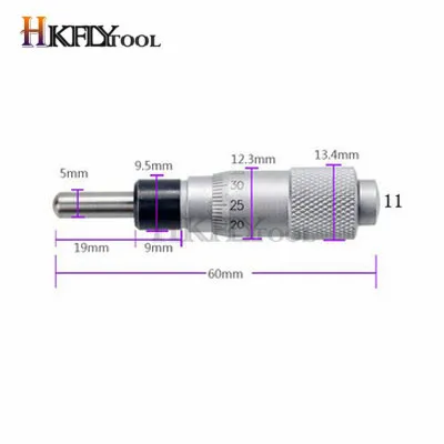 0-13 мм круглая игольчатая головка микрометра измерительная Мера Инструмент 0-6,5 мм дальномер Точность 0,01 мм плоская резьба