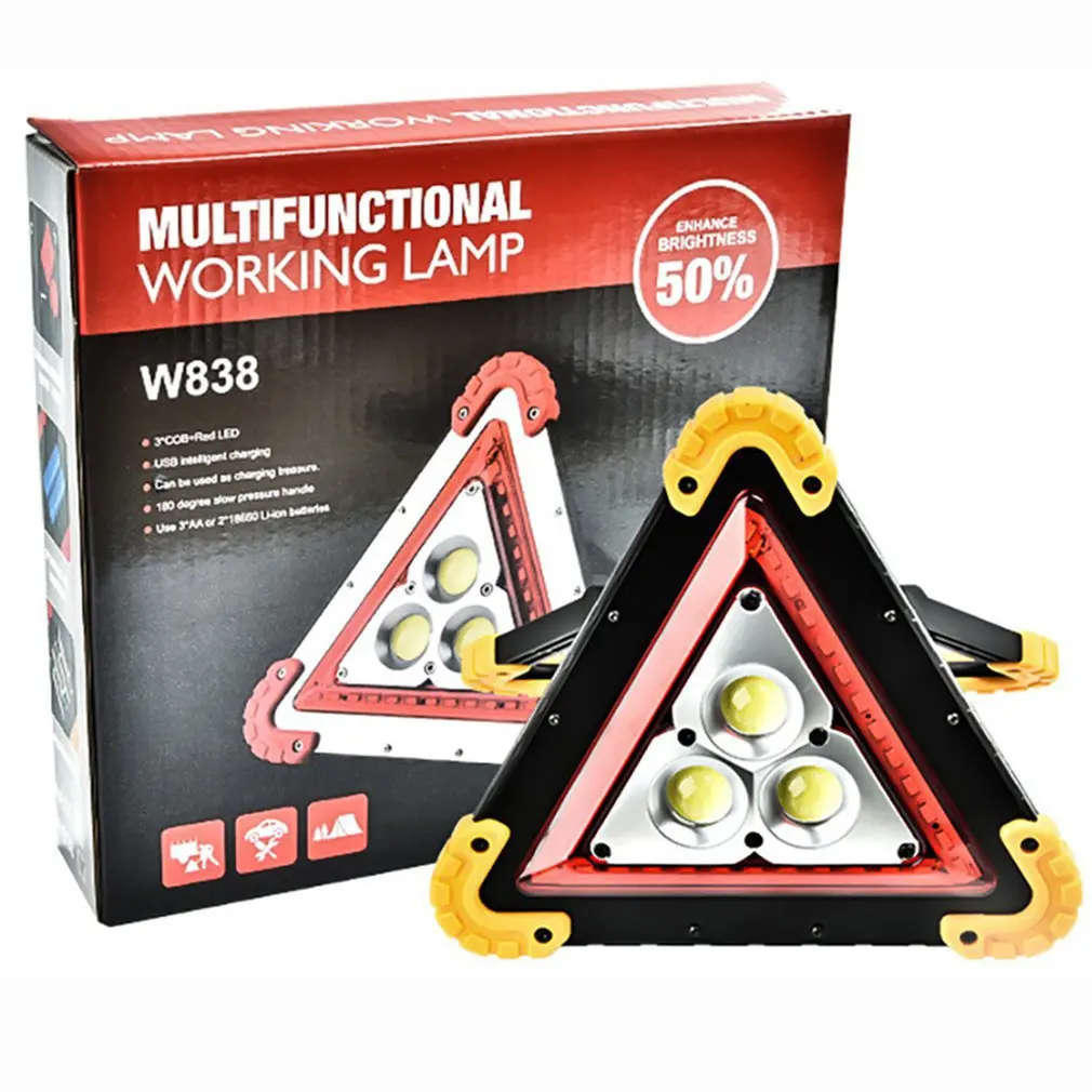 

Foldable Windproof Reflective Safety Triangular Warning Sign for Traffic Accident Broken Car Tripod Dangerous Fault Stop Sign