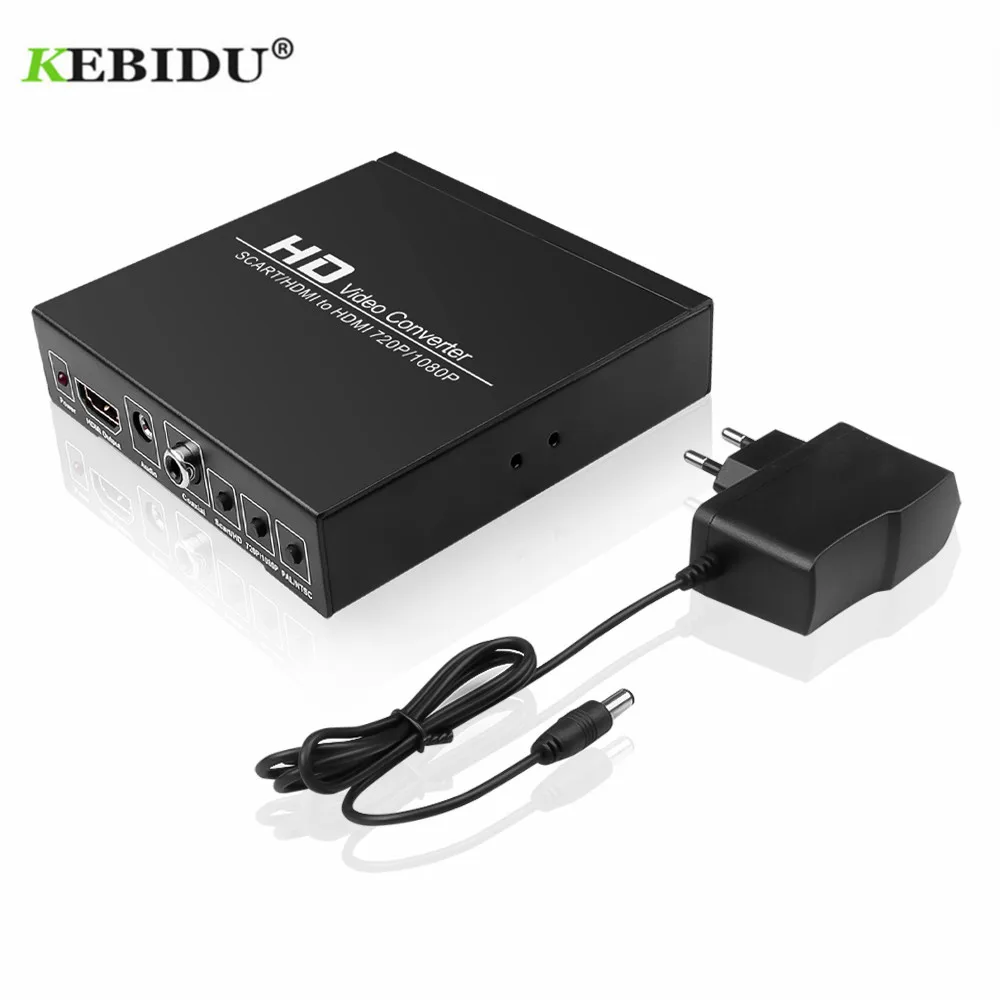 Цифровой преобразователь KEBIDU Full HD 1080P SCART HDMI в конвертер видео высокого