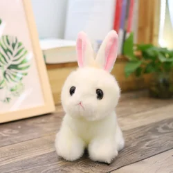 Bonito simulação coelho brinquedo de pelúcia travesseiro presente do feriado boneca de pano coelho boneca para enviar menina bonito animal estimação crianças boneca