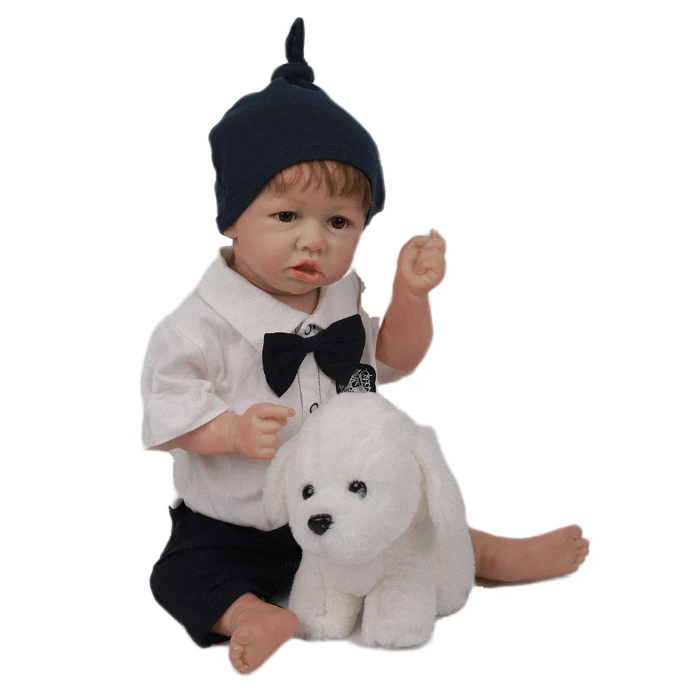 Прекрасная мода Bebe Reborn Baby Doll полное тело мягкий винил тело силиконовый тело Реалистичная кукла игрушка для ребенка день рождения подарки на Рождество 50 см