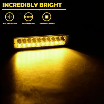 

Slim Work Light LED Bar Flood/Spot Driving Fog Lamp For Car SUV Off-road 6000LM Waterproof IP68