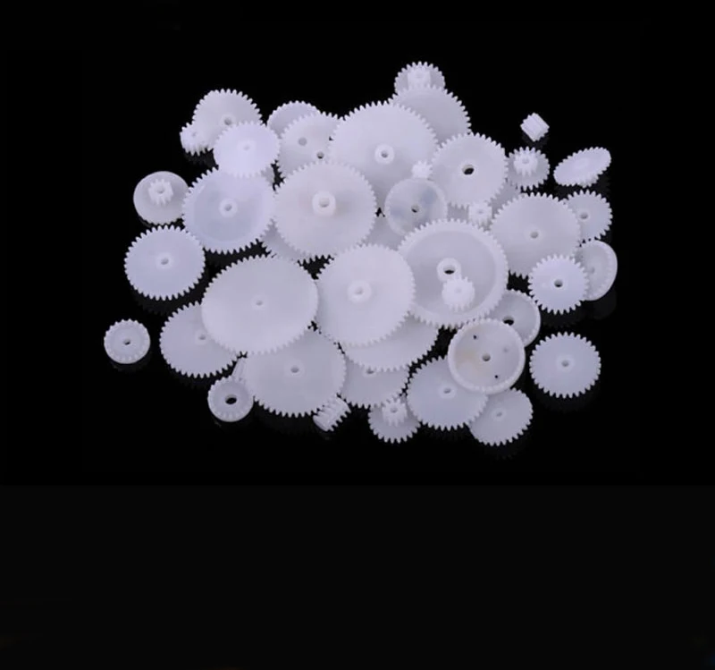

49 Kinds Plastic Gear Kit 0.5M Motor Gearbox Cog Wheels Single Dual Layer/Crown/Worm Gears Set for DIY Toy Car/Robot Model Parts