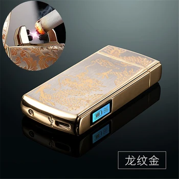 

JOBON 2020 USB Rechargeable Lighter with LED Power Display Windproof Arc Plasma Lighters Gadgets for Men USB Cigarette Lighters