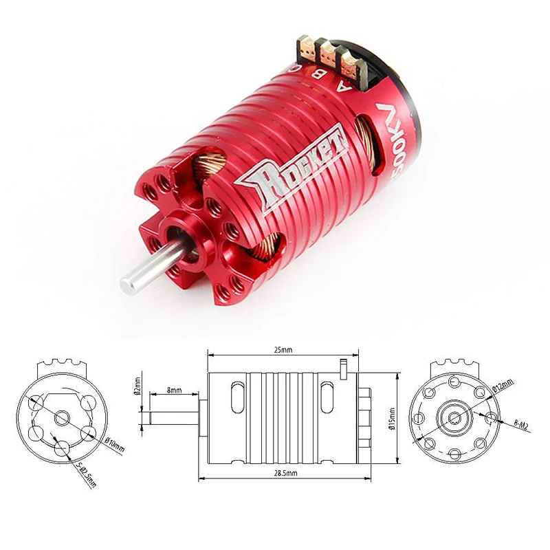Ракета мини 1410 2500KV 3500KV 5500KV 7500KV бесщеточный двигатель для Kyosho Mr03 Pro Atomic DRZ 1/24 1/28 1/32 RC Mini-Z Drift Car