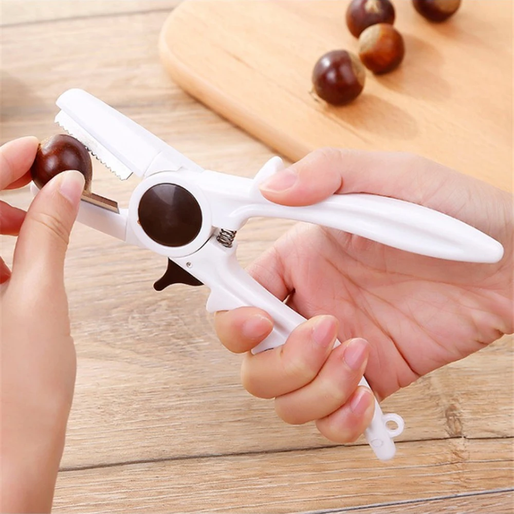 

Portable Kitchen Chestnut Cracker Opener Plastic Chestnut Peeler Fruit Cutter Scissor Peeling Chestnut Cracker Chestnut Sheller