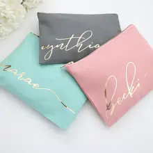 Персонализированные дорожная сумка для макияжа, сумка, платье подружки невесты, для макияжа, сумка, индивидуальные имена монограмма Макияж сумка-косметичка подарок для невесты мешок