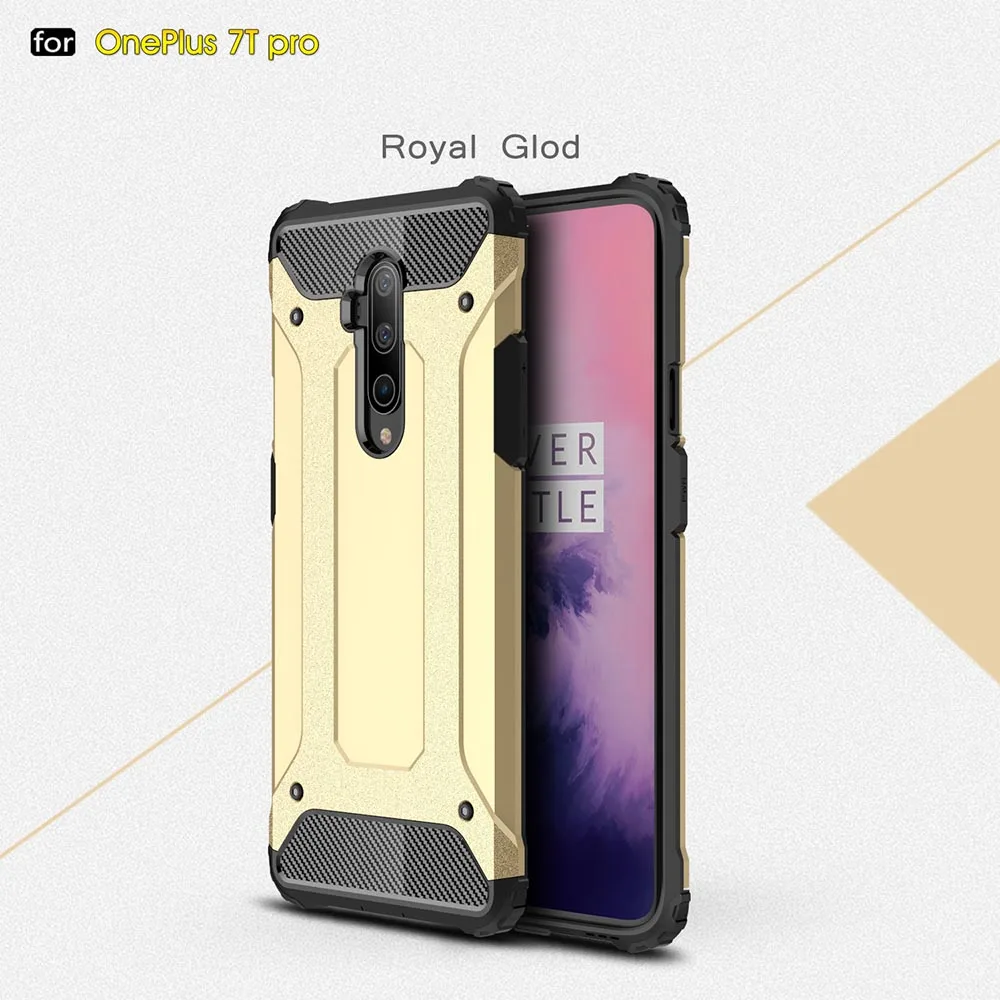 Защитный противоударный чехол для OnePlus 7 7T Pro 6T 5T 6 5 защитная задняя крышка - Цвет: Gold