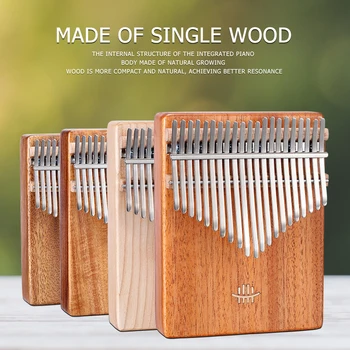 

21 Keys Tuning Hammer Thumb Piano Mahogany Maple Acacia Walnut with Scale Sticker Cloth Bag Musical Instrument Decoration