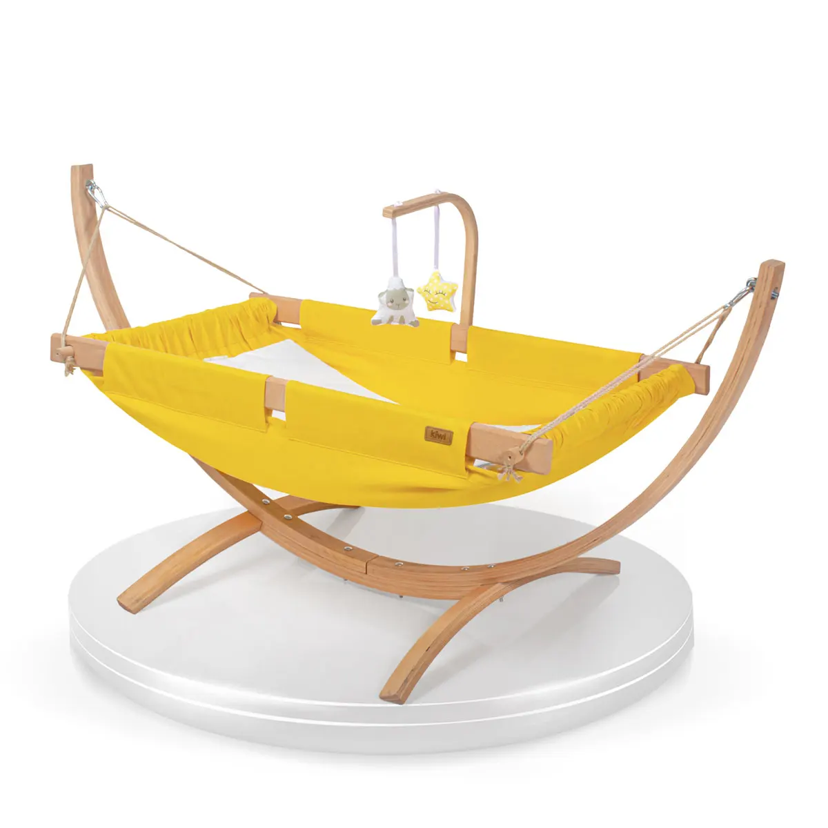Babycribshammocknaturelwoodbabyactivatedswingingpractical