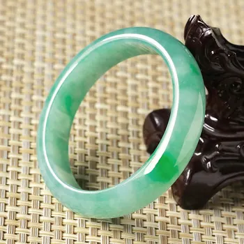 

Zheru jewelry natural Burmese jade 54-64mm two-tone bracelet, elegant princess jewelry, best gift