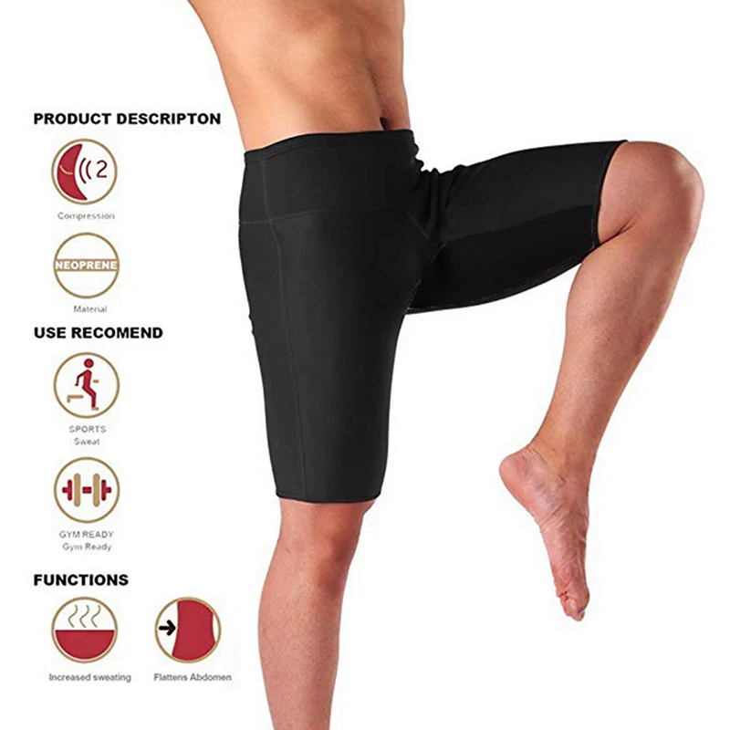 Black Friday 2019 New Mens Weight Loss Sauna Sweat Thermo Shorts Body Shaper Athletic Yoga Gym Shorts Male Summer Sports Shorts