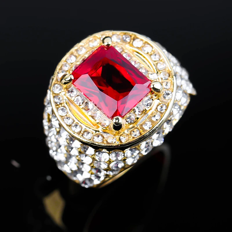 Большие красные стразы кольцо пышное морское микро шикарное фианит роскошная