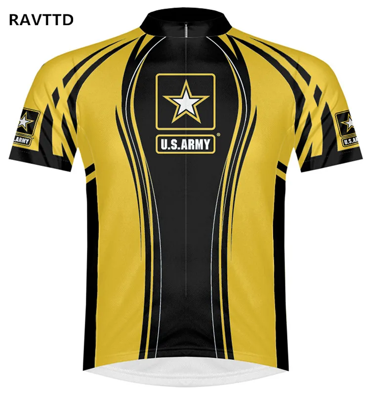 black yellow США морской корпус Велоспорт Джерси MTB велосипед дышащий Malciko одежда для велоспорта Ropa Ciclismo для лета Bicicleta Maillot - Цвет: black yellow
