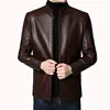 Brand Men Jacket 2022 New Spring Fall Soft Leather Jackets For Man Clothing Long Sleeves Coat Fashion Korean Style Thin Clothing ► Photo 2/5