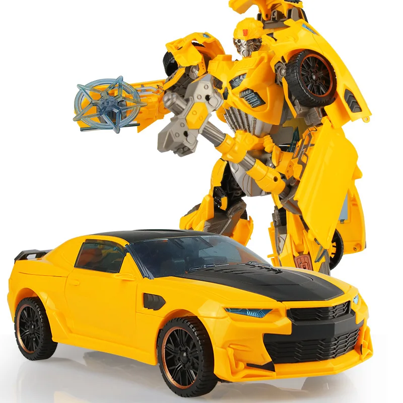 

Children Transformation Toy Jingang Bumblebee Car Acousto-optic Robot Model Set Movie Garage Kit Boy Gift