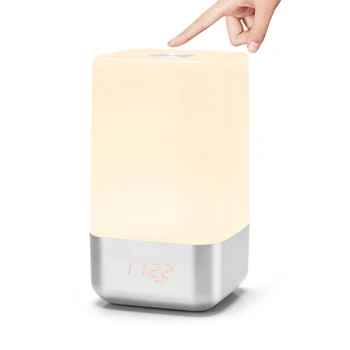 

Wake-Up Light Alarm Clock, EECOO Sunrise Simulation Bedside Lamp With 5 Natural Sounds Romantic Atmosphere