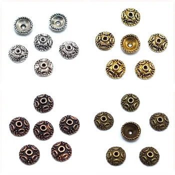 

100pcs/lot 5mm Silver Plated Flower Petal Small Beads Caps Charms Jewelry Supplies Alloy Bead Cap for Jewelry Making