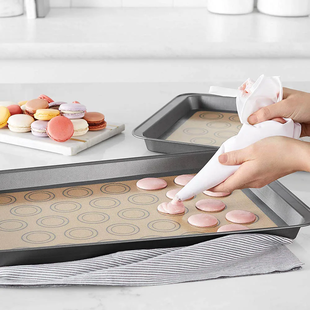 HOT 1 Pcs Silicone Macaron Baking Mat Non Stick Bakery Sheets Baking Tools NDS