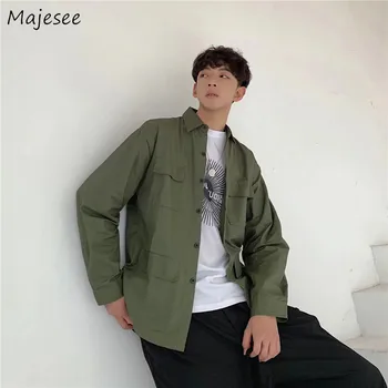

Men Jacket Turn-down Collar Plus Size Single Breasted Novelty Casual Mens Jackets and Coats Harajuku Korean Clothes Streetwear