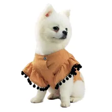 Винтажный дизайн, модные костюмы для собак, осенний стиль, рубашка для собак с рукавами-крылышками, Модная элегантная одежда для собак нового типа