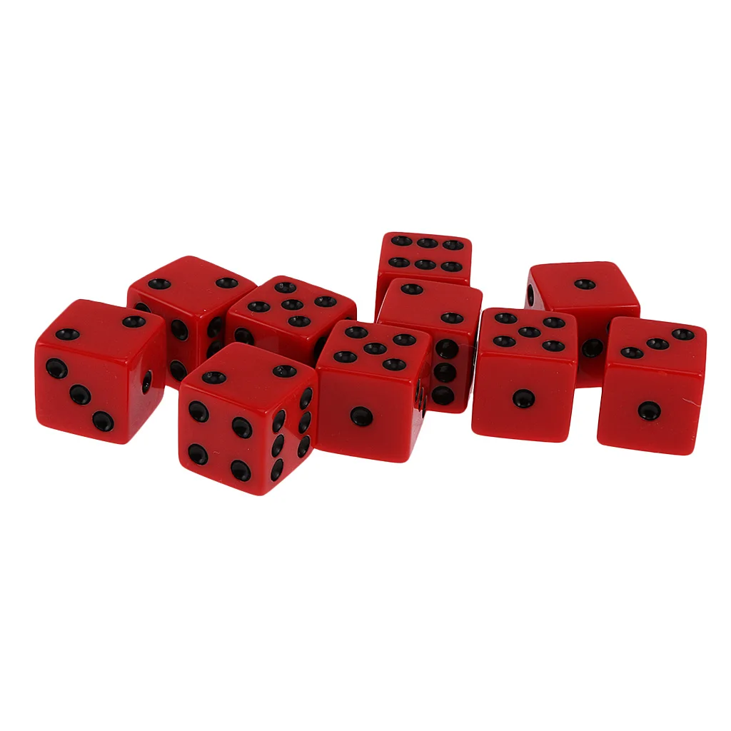 20x18 мм акриловые игральные кости шестисторонние D6 TRPG Настольные игры для MTG DND азартные игры