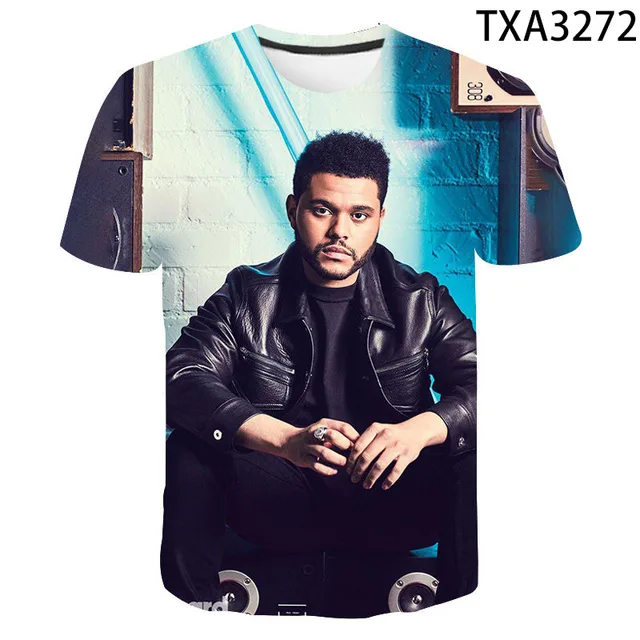 New Singer The Weeknd 3D Printed T-shirt Men/Women Sports Cool O-Neck Streetwear T Shirts 2