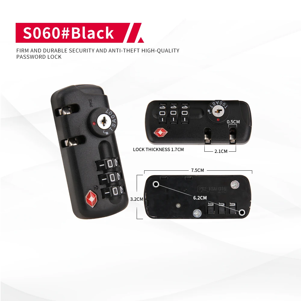 DILONG S060 Trolley lock accessories password lock universal buckle latch luggage suitcase replacement anti-theft customs locks