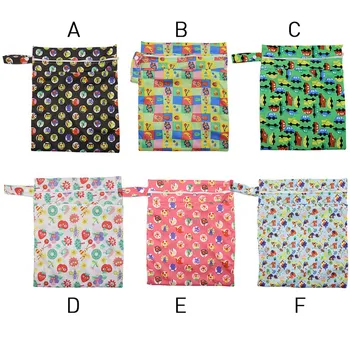 

Baby Cute Printed Nappy Bag Baby Cute Printed Nappy Reusable Washable Wet Dry Cloth Zipper Waterproof Diaper Bag m
