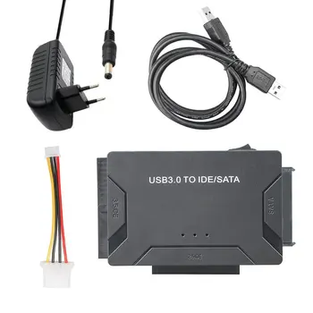 

USB 3.0 To IDE/SATA Converter Super 5Gbps Transfer External Hard Drive Adapter Kit Plug & Play Support Up To 4TB Drives