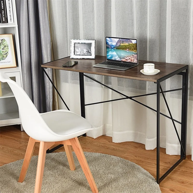 Home Office Folding Modern Simple Study Computer Desk Mdf And Pvc