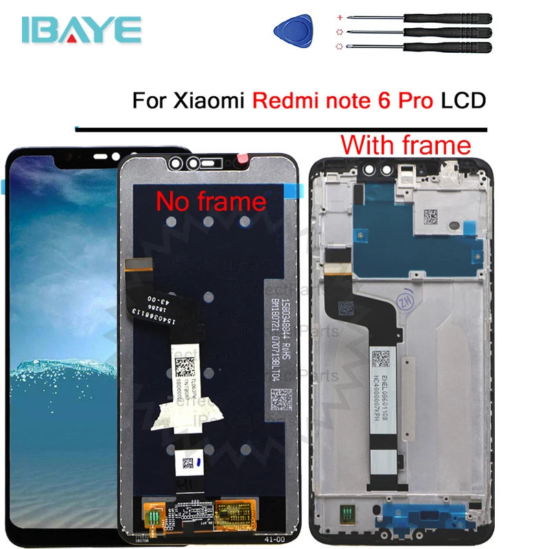 

AAA+For Xiaomi redmi note 6 Pro Display Touch Screen Digitizer Assembly Touch Screen 6.26 '' Repair Parts For redmi note 6 pro