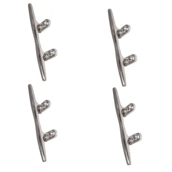 

Durable And Practical To Use Boat Rope Cleat Marine 4Pcs Stainless Steel Slimline Deck Parts Accessories