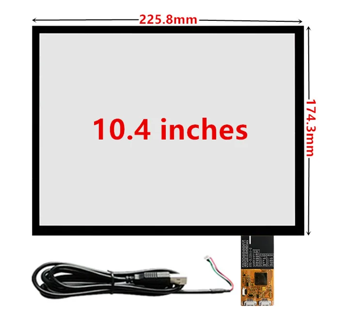 10.4 inch 225mm*174mm I2C USB Interface For G104S1-L01 G104AGE-L02 LED Monitor Capacitive Digitizer Touch Screen Panel Glass