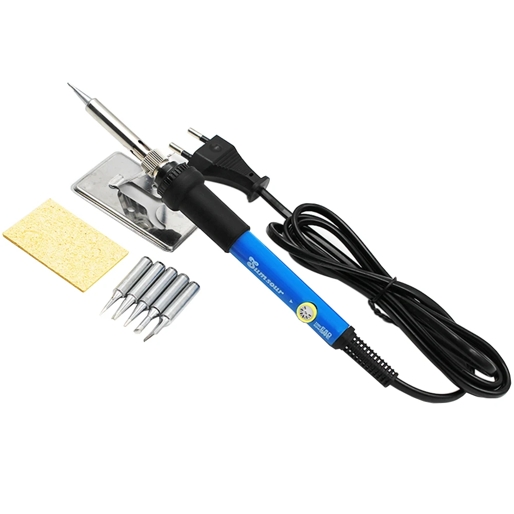 Fer à Souder Kit de Soudure 60W 220V Température Réglable Fil en étain  Soldering