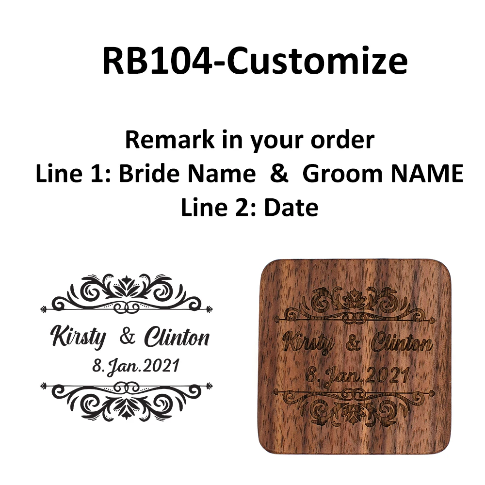 Scatola Porta Anelli In Legno Con 2 Fessure, Bianca, Chiusura Magnetica 5,5x5,5x4 Cm, Per Fidanzamento Matrimonio - 2