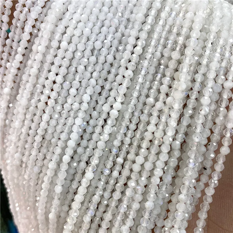 2, 3, 4 mm schwarz-weiße facettierte natürliche Edelstein-Mineralien-Perlen, lose kleine Samen-Krustal-Quarz-Stein-Abstandsperlen, Schmuckherstellung – Detail 29