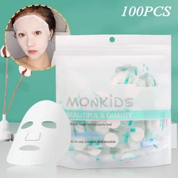100 Bags of Compressed Facial Mask Dsposable Candy Facial Mask Paper Non-woven Fabric Absorbent Mask  Tablets