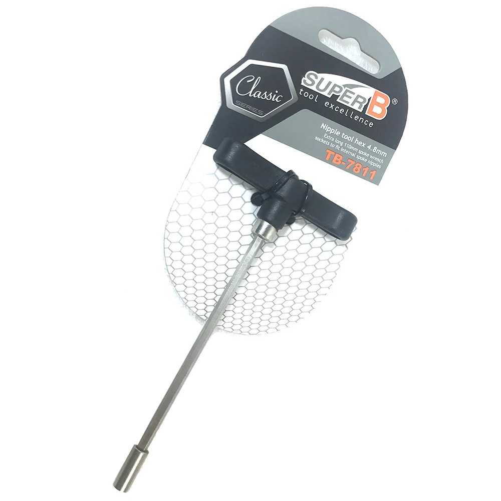 Excellence Tb7811 Nipple Tool Hex 4.8mm Extra Long 110mm Spoke Wrench Sockests To Fit For